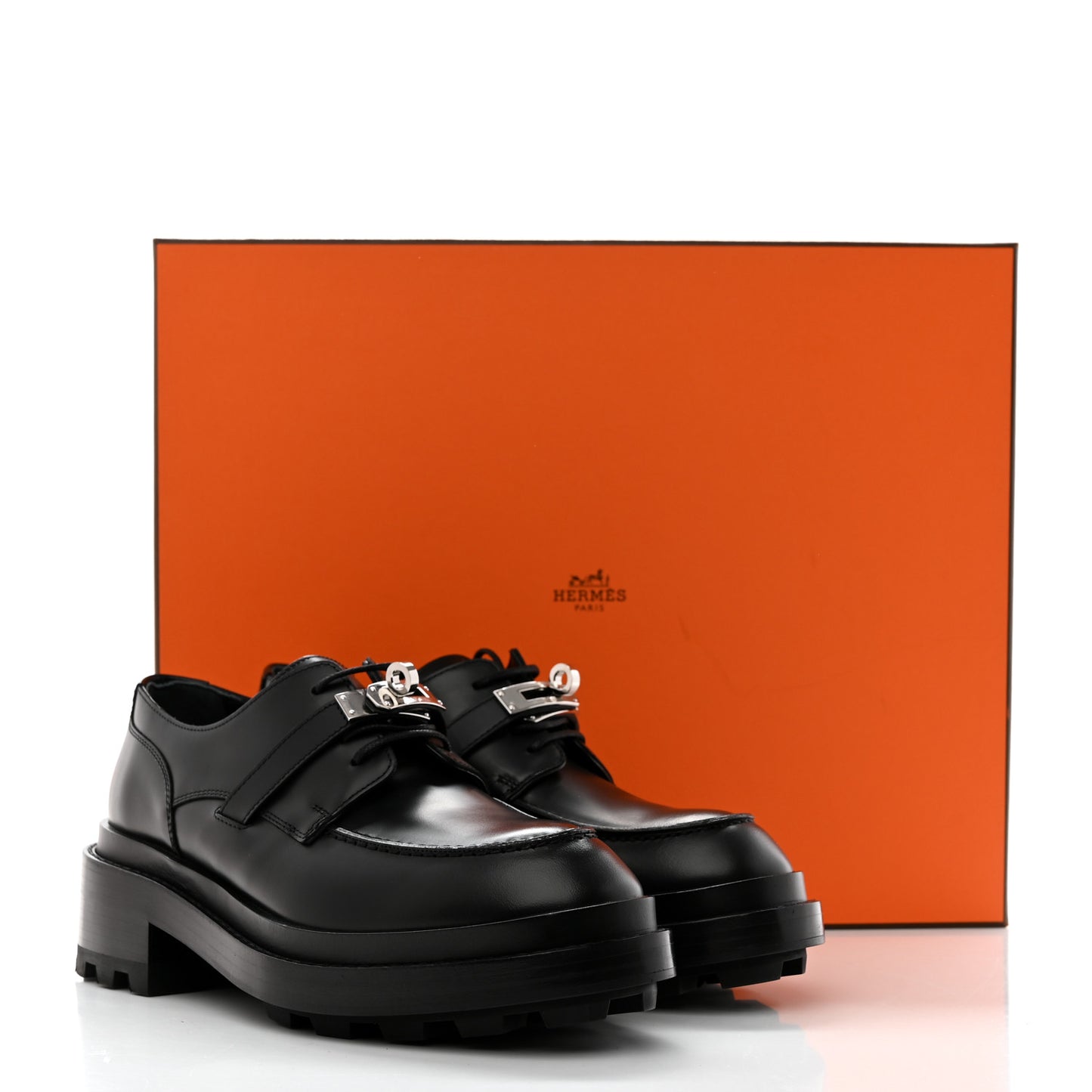 Calfskin First Derby Shoes 37.5 Black
