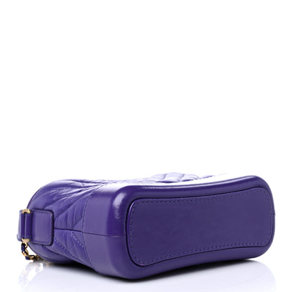 Chanel Aged Calfskin Chevron Quilted Small Gabrielle Hobo Purple 3 of 10