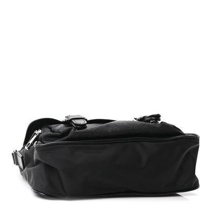 Gucci Nylon Monogram Double Buckle Flap Messenger Bag Black 4 of 10