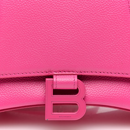 Balenciaga Grained Calfskin Tonal B Small Hourglass Top Handle Bag Acid Fuchsia 8 of 10