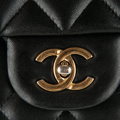 Chanel Lambskin Quilted Jumbo Single Flap Black 12 of 12