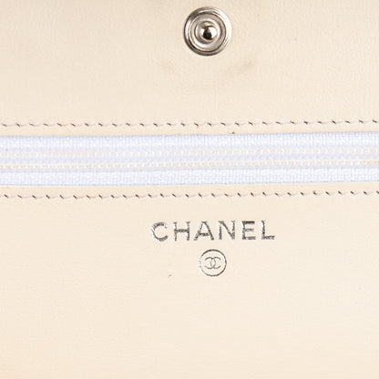 Chanel Caviar Sevruga Wallet On Chain WOC White 6 of 8