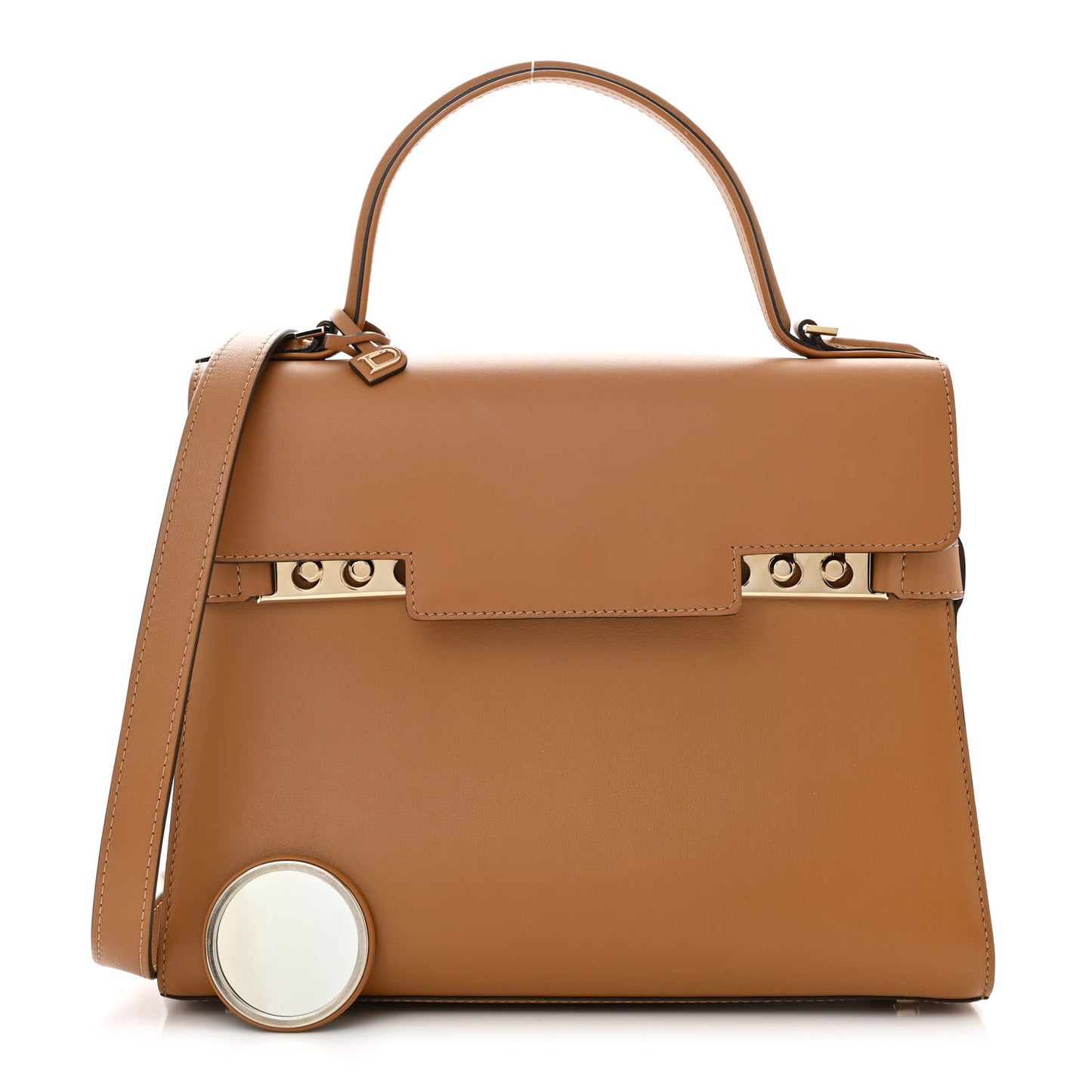 Calfskin MM Tempete Satchel Camel