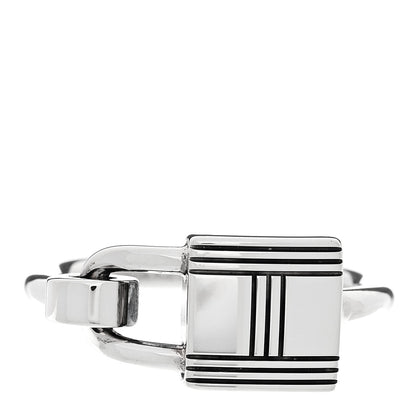 Hermes Sterling Silver Cadenas Ring 54 7 1 of 6