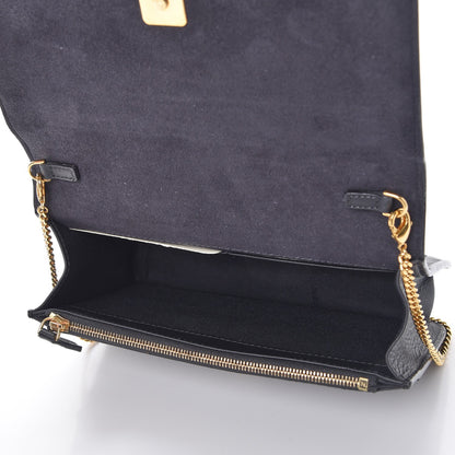 Fendi Vitello Flamingo Tube Wallet on Chain Black 6 of 10