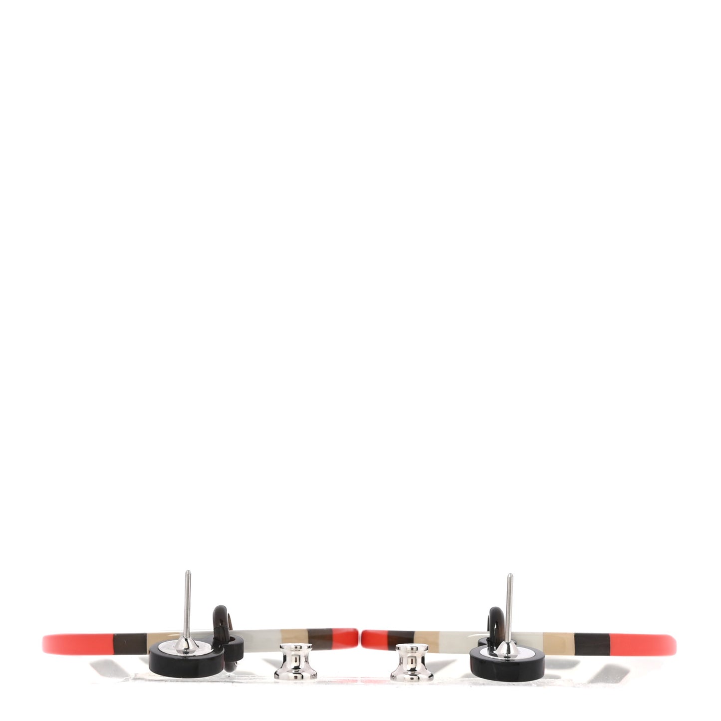 Lacquered Horn H Equipe Earrings