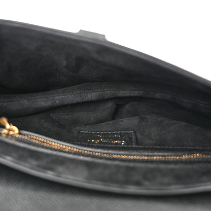 Christian Dior Grained Calfskin Saddle Bag Black 5 of 11