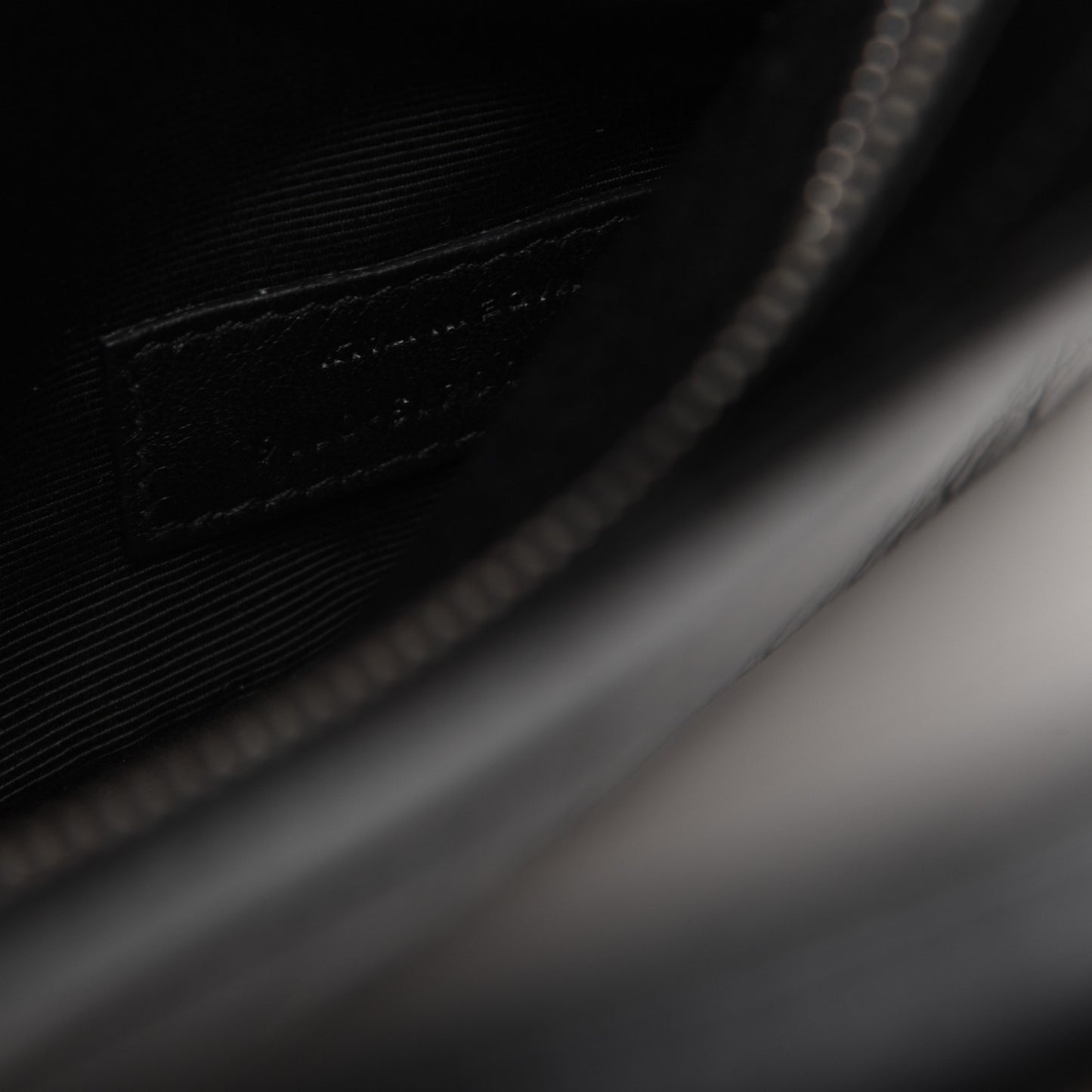 Calfskin Crocodile Embossed Small Cabas Rive Gauche Black