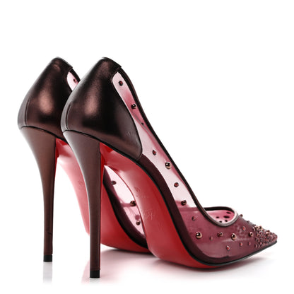 Christian Louboutin Rete Nappa Laminata Miss Z Degrastrass Perla 100 Pumps 40 Palacy 4 of 8