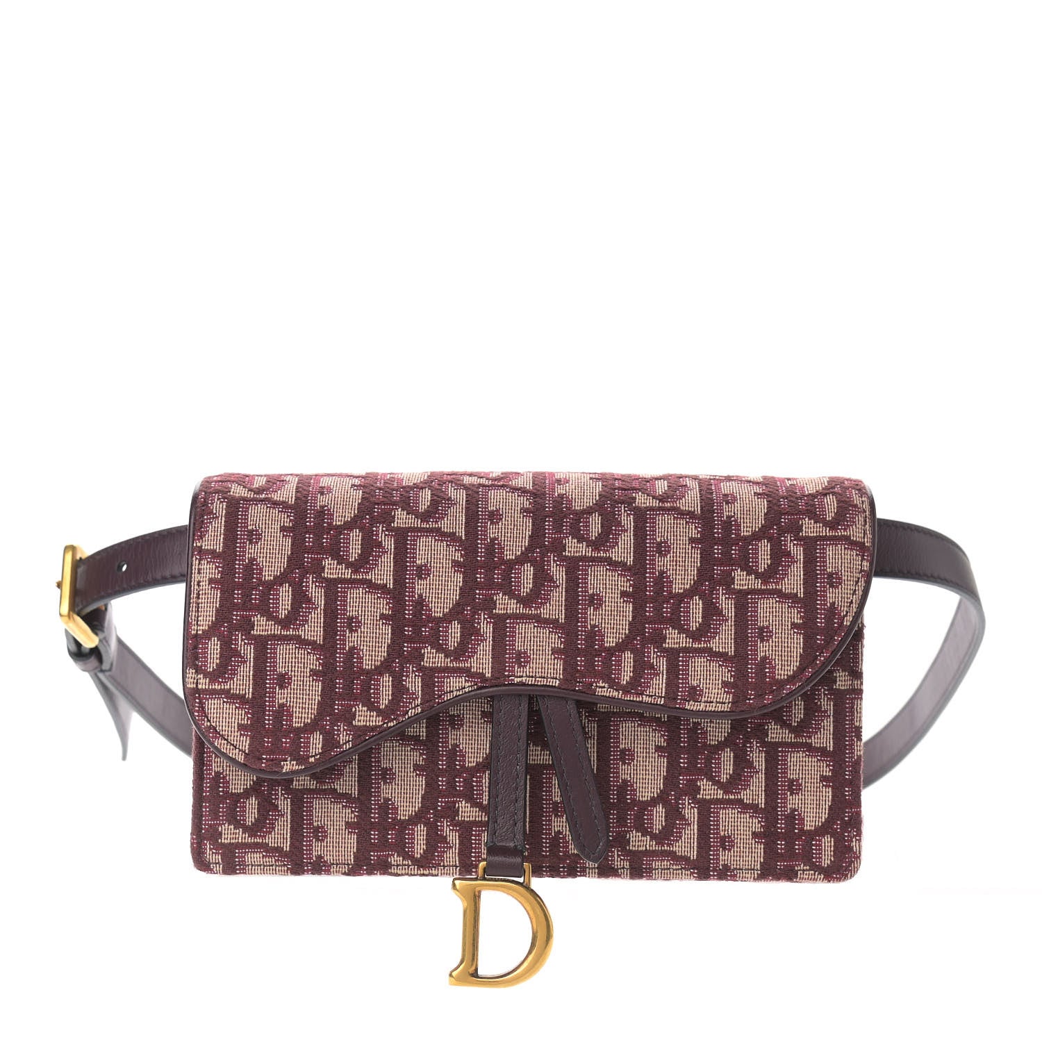 Christian Dior Oblique Saddle Belt Bag Bordeaux 1 of 9