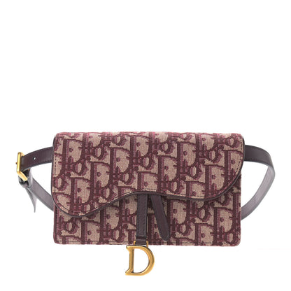 Christian Dior Oblique Saddle Belt Bag Bordeaux 1 of 9