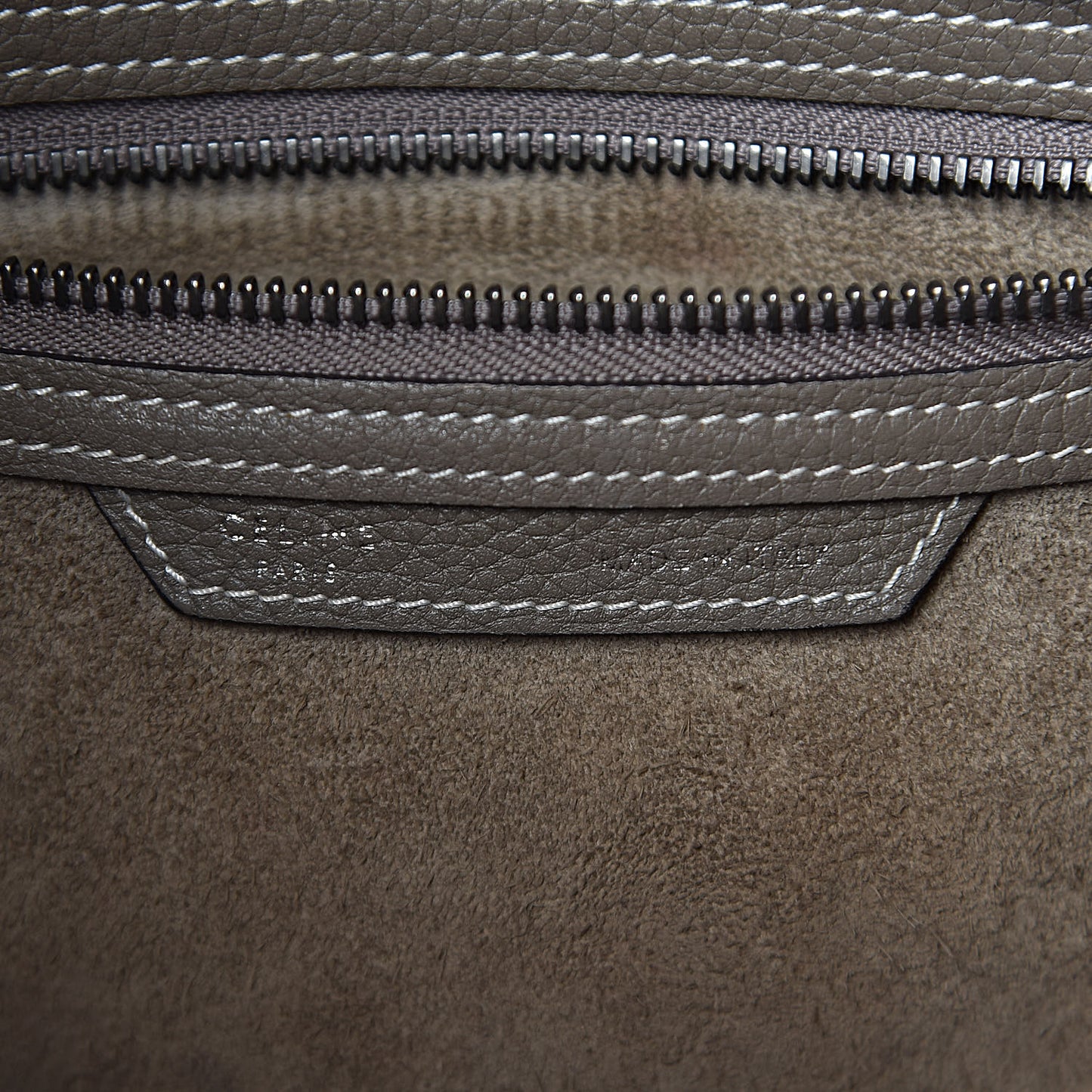 Drummed Calfskin Micro Luggage Souris