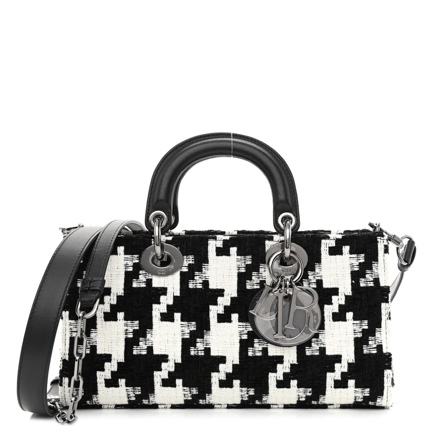 Canvas Macro Houndstooth Lady D-Joy Black White