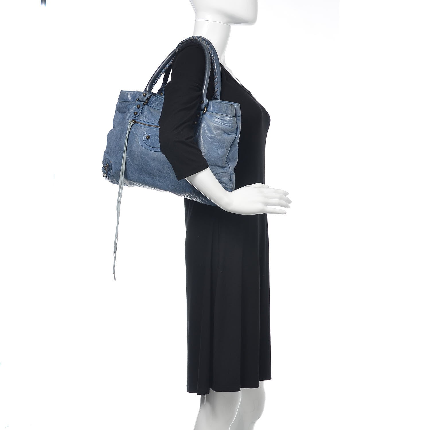 Balenciaga Chevre Classic Hardware Purse Bleu 2 of 24