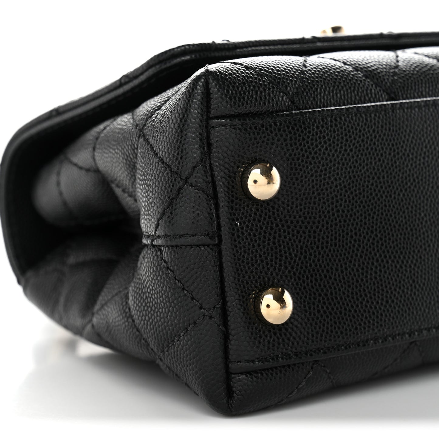 Caviar Quilted Extra Mini Coco Handle Flap Black