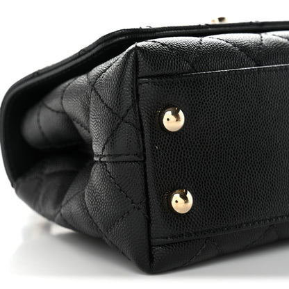 Chanel Caviar Quilted Extra Mini Coco Handle Flap Black 9 of 12
