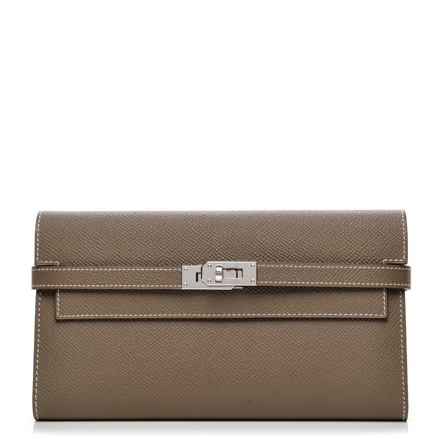 Hermes Epsom Kelly Longue Wallet Etoupe 1 of 8