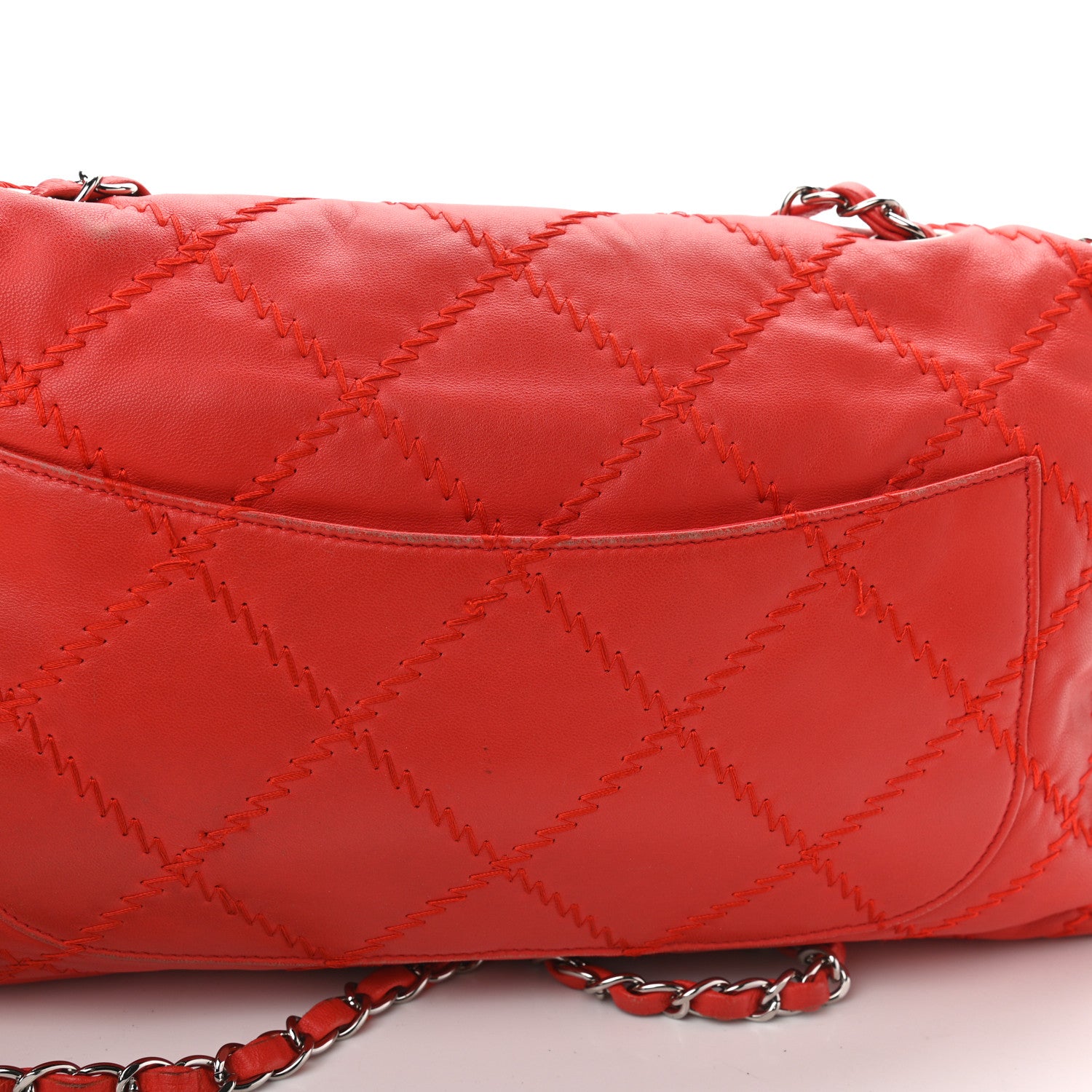 Chanel Lambskin Ultimate Stitch Maxi Flap Red 12 of 16