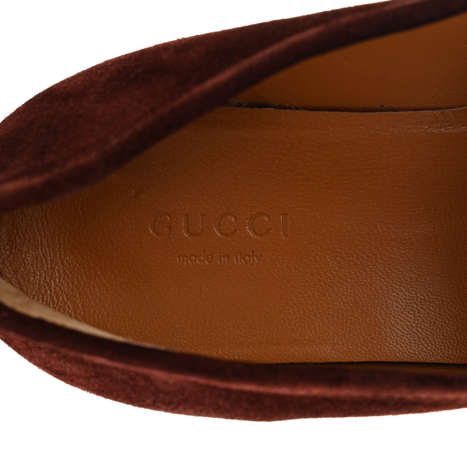 Gucci Suede Horsebit Womens Jordaan Loafers 38.5 Brown 6 of 9