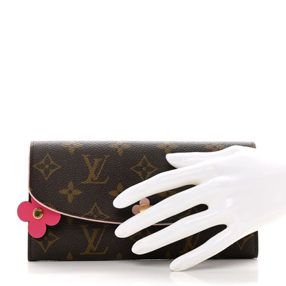 Louis Vuitton Monogram Bloom Flower Emilie Wallet Fuchsia 2 of 8