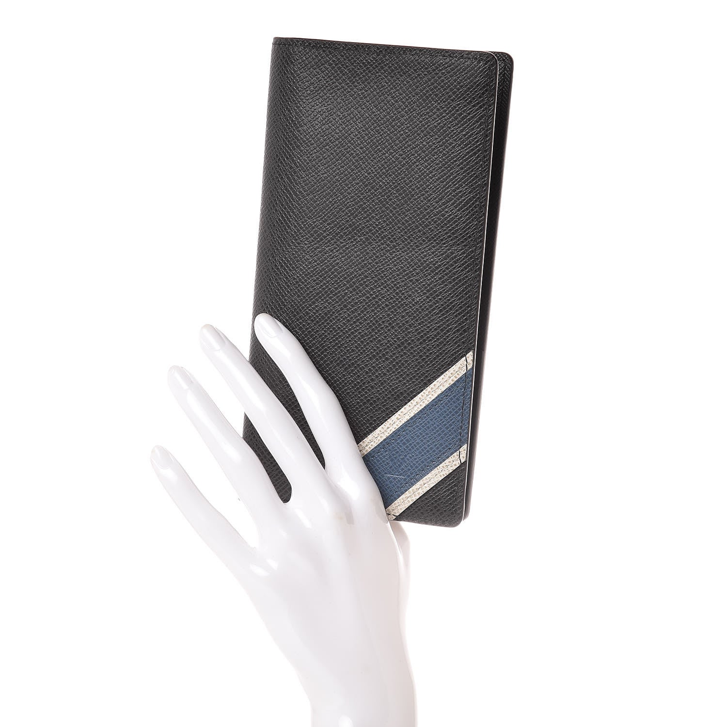 Louis Vuitton Taiga Stripe Brazza Wallet Ardoise 2 of 7
