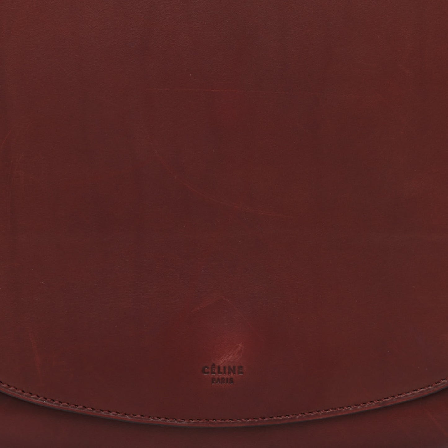 Natural Calfskin Trotteur Messenger Bag Burgundy