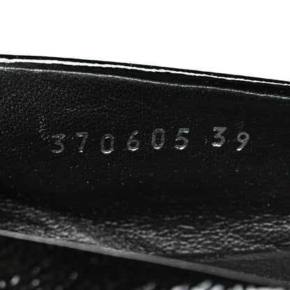 Gucci Patent Interlocking G Salandia Peep Toe Flats 39 Black 6 of 8