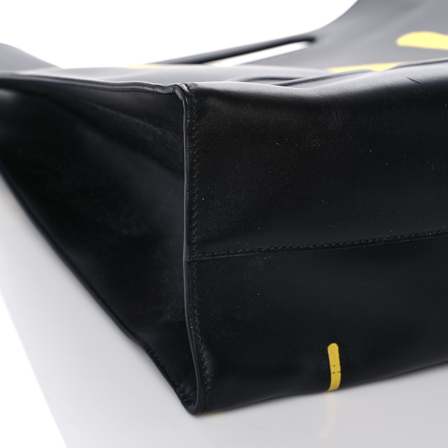 Gucci Calfskin GucciGhost Real Large XL Tote Black Yellow 7 of 9