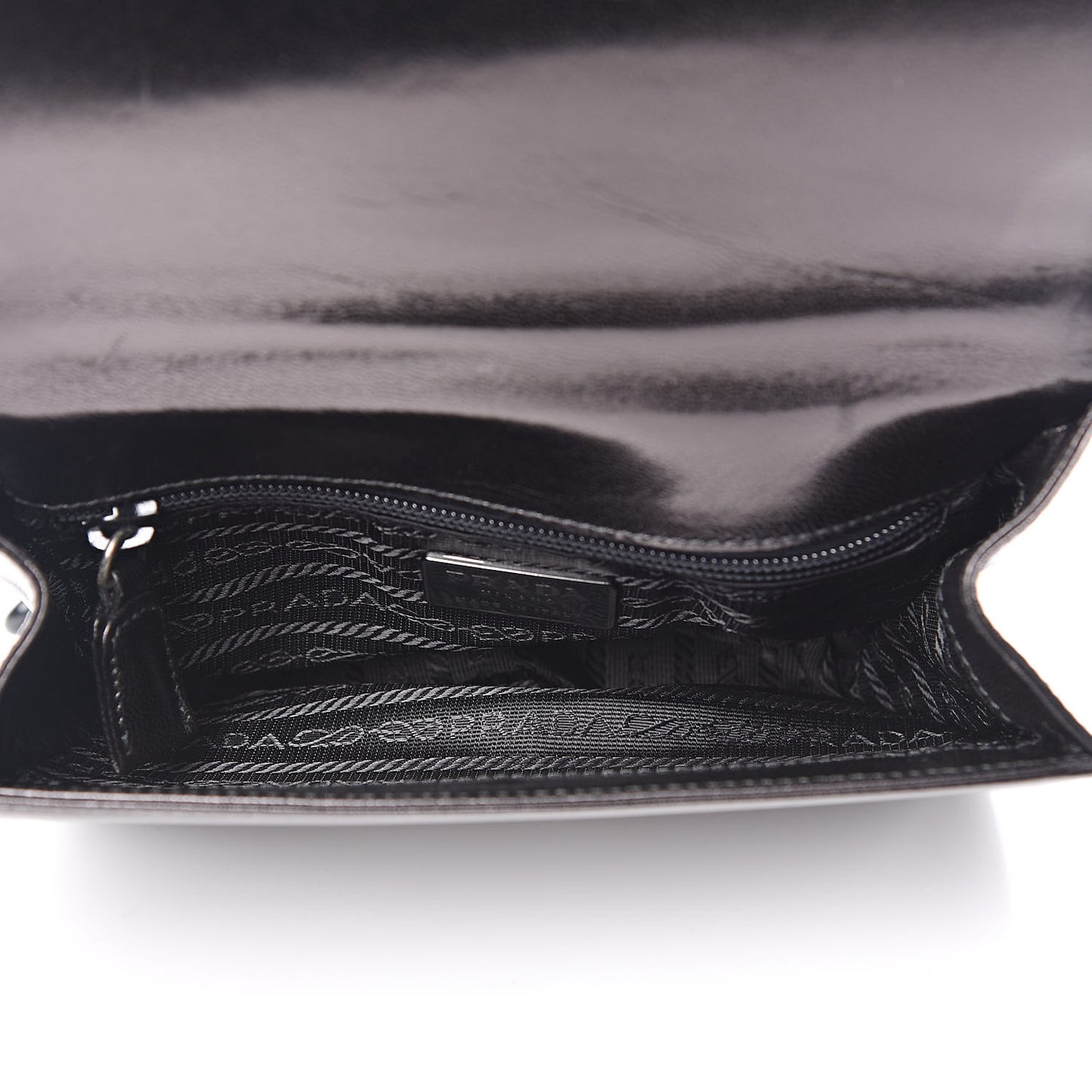 Goatskin Swing Chain Shoulder Bag Black