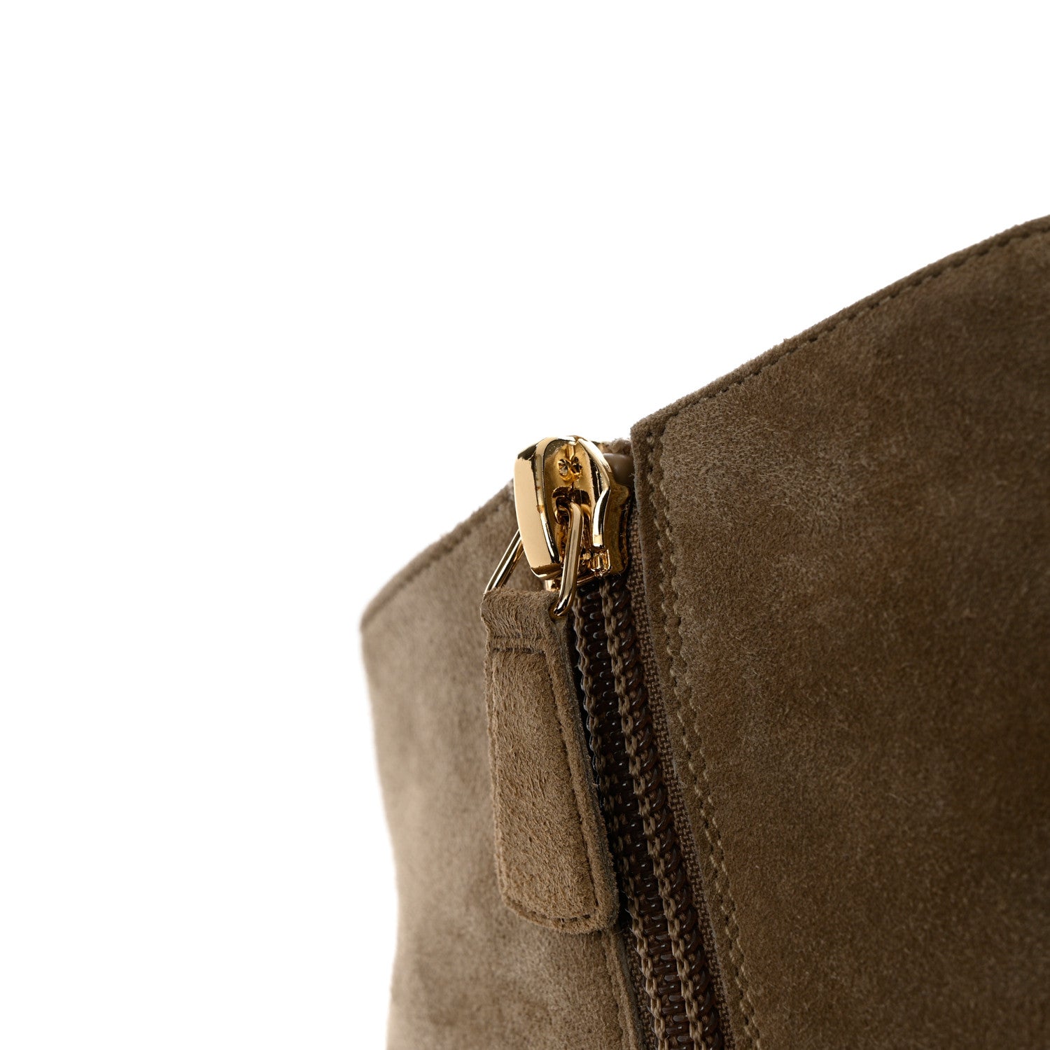 Chanel Suede Calfskin CC Cutout Short Boots 38.5 Beige 9 of 9
