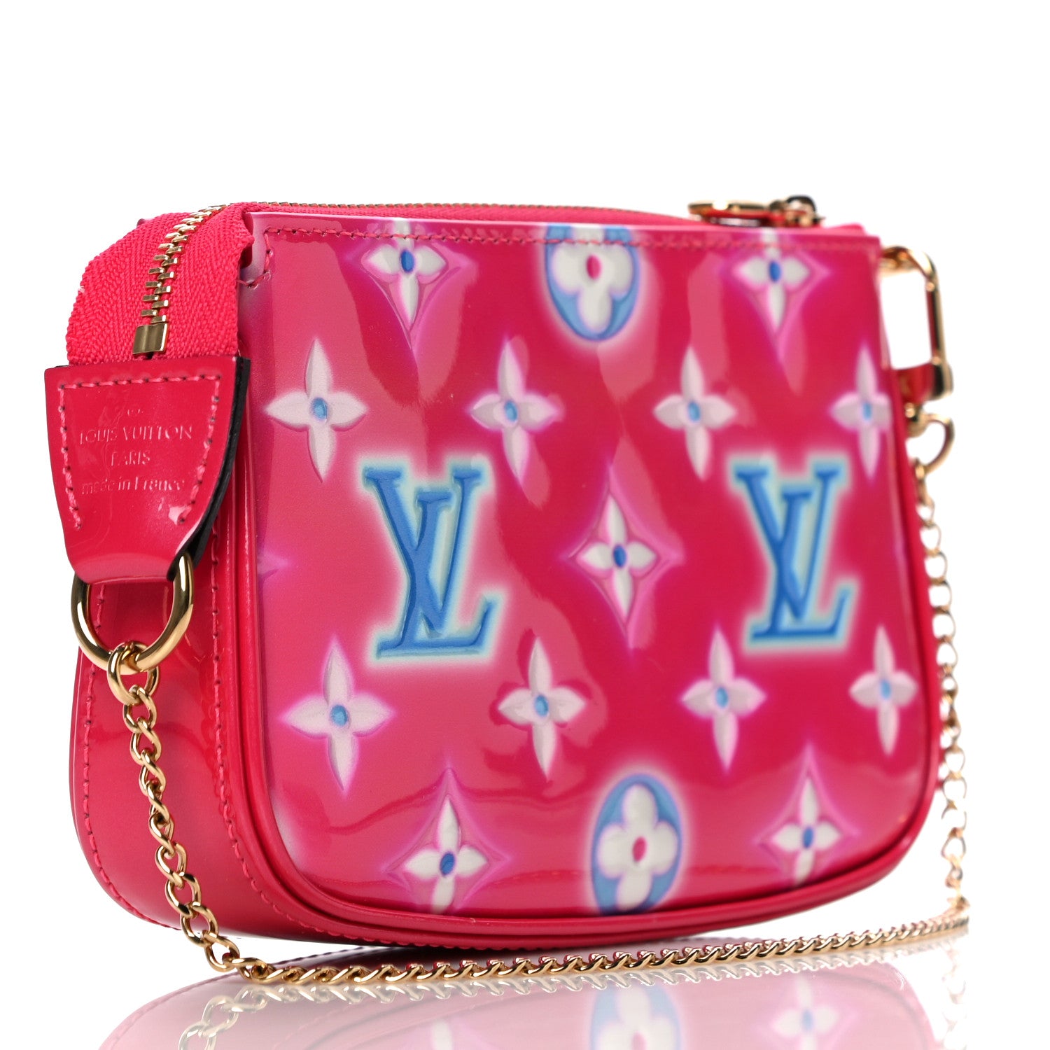 Louis Vuitton Vernis Valentine Mini Pochette Accessories Fuchsia Neon 3 of 10