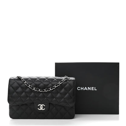 Chanel Caviar Quilted Jumbo Double Flap Black 11 of 11