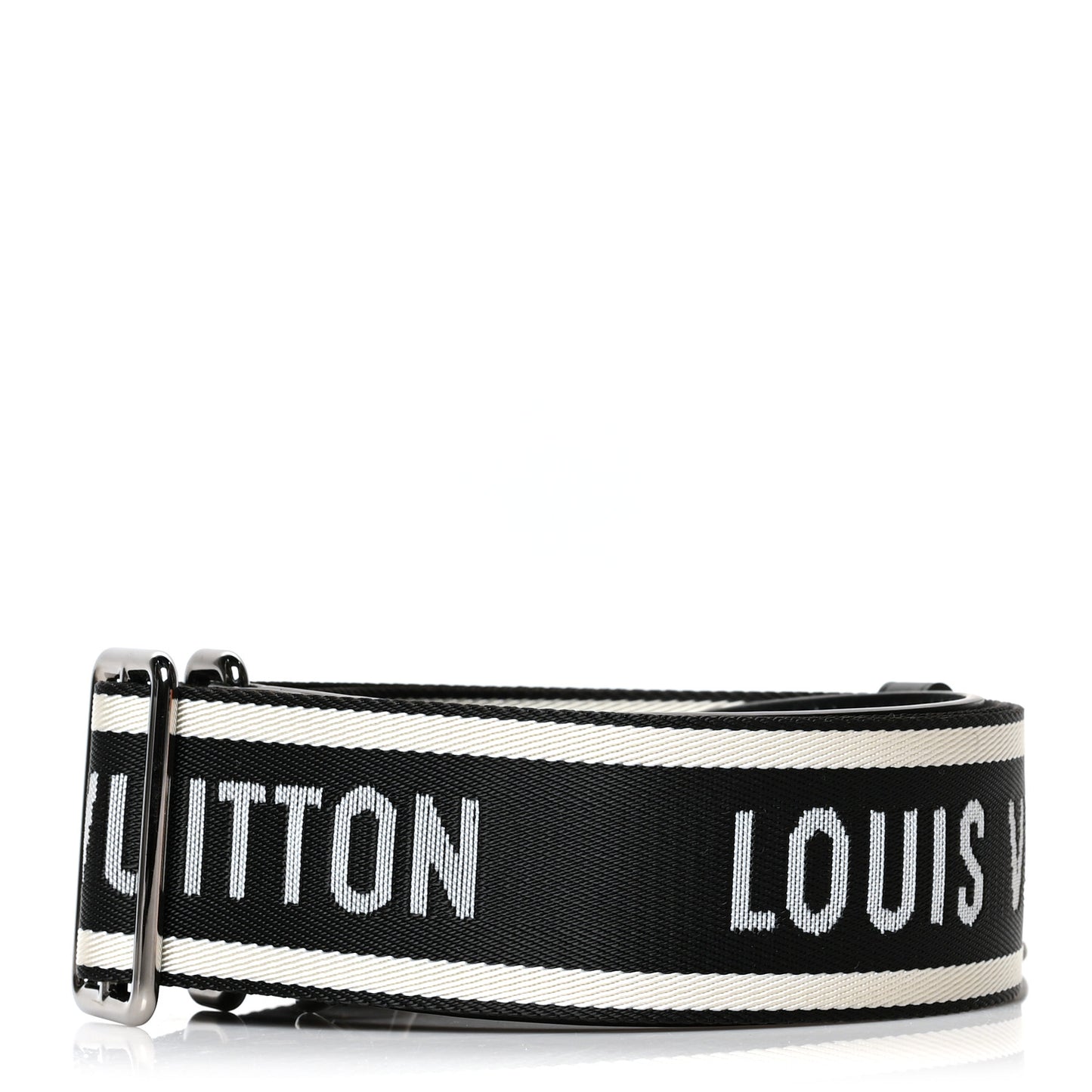 Nylon Jacquard Sporty Bandouliere Shoulder Strap Black