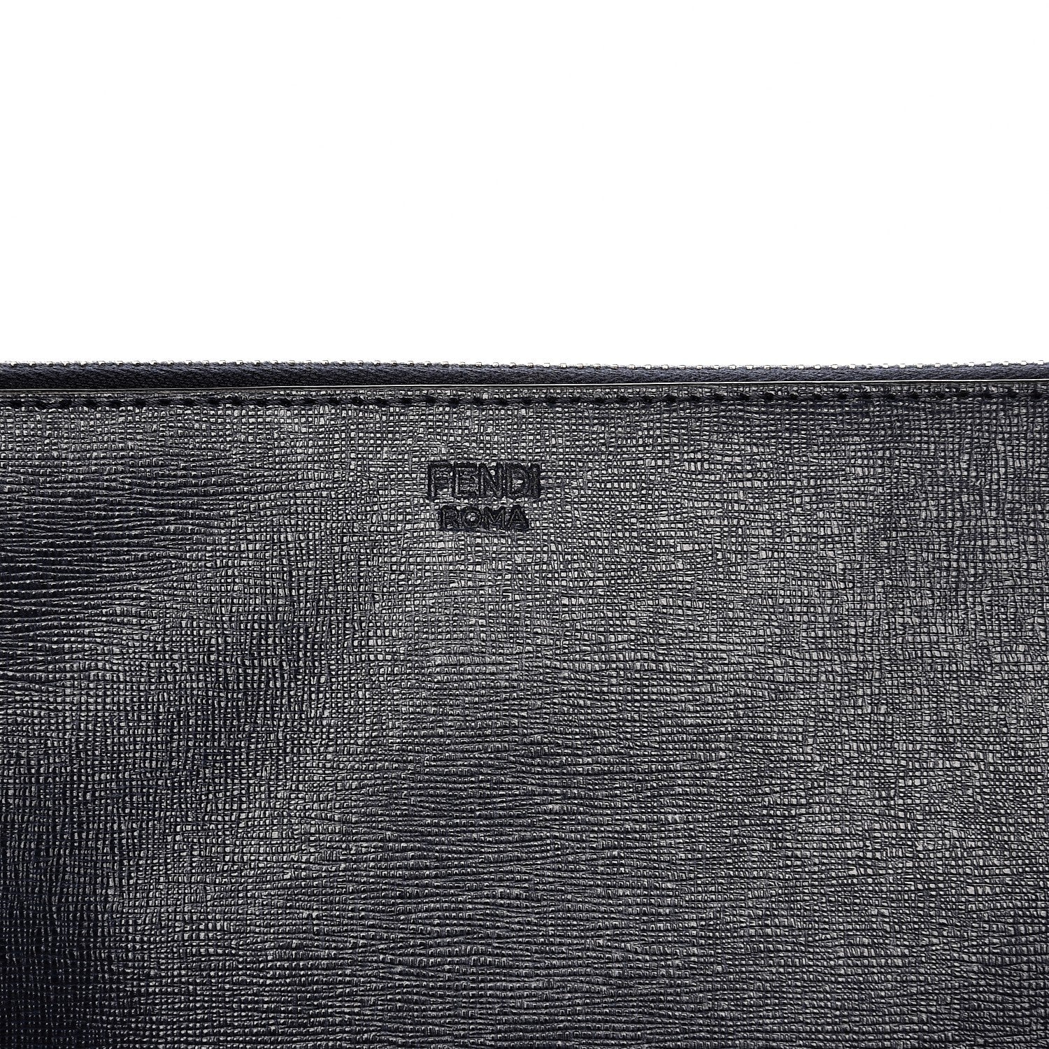Fendi Metallic Vitello Elite Monster Eyes Pouch Navy Multicolor 6 of 8
