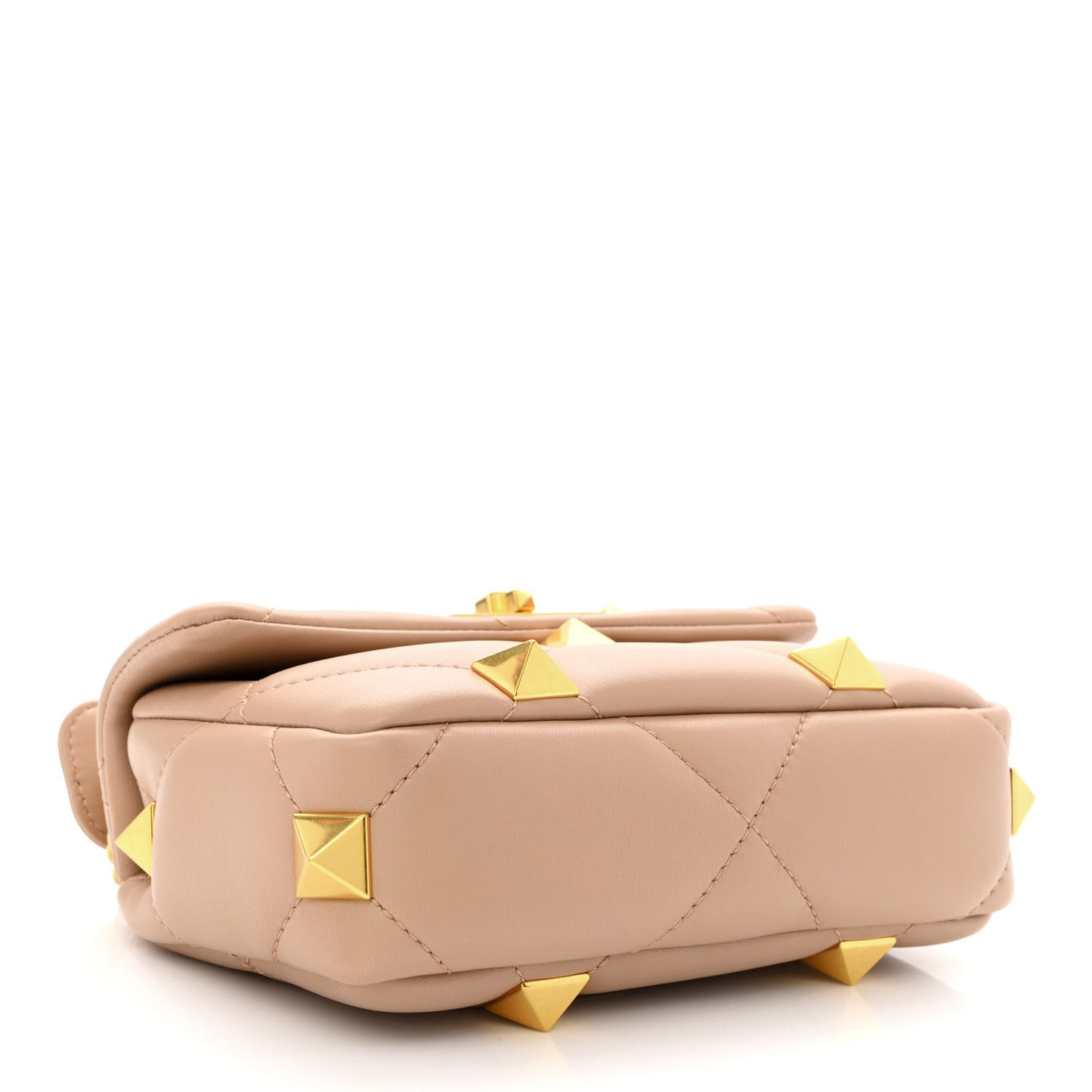 Nappa Small Roman Stud Shoulder Bag Rose Cannelle