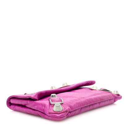 Balenciaga Agneau Giant 21 Silver Hardware Envelope Clutch Cyclamen 5 of 7