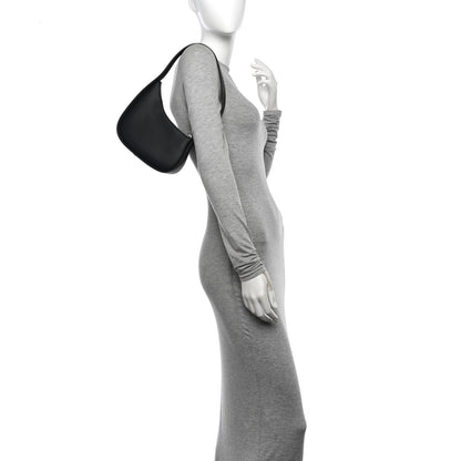 The Row Smooth Calfskin Half Moon Shoulder Bag Black 2 of 10