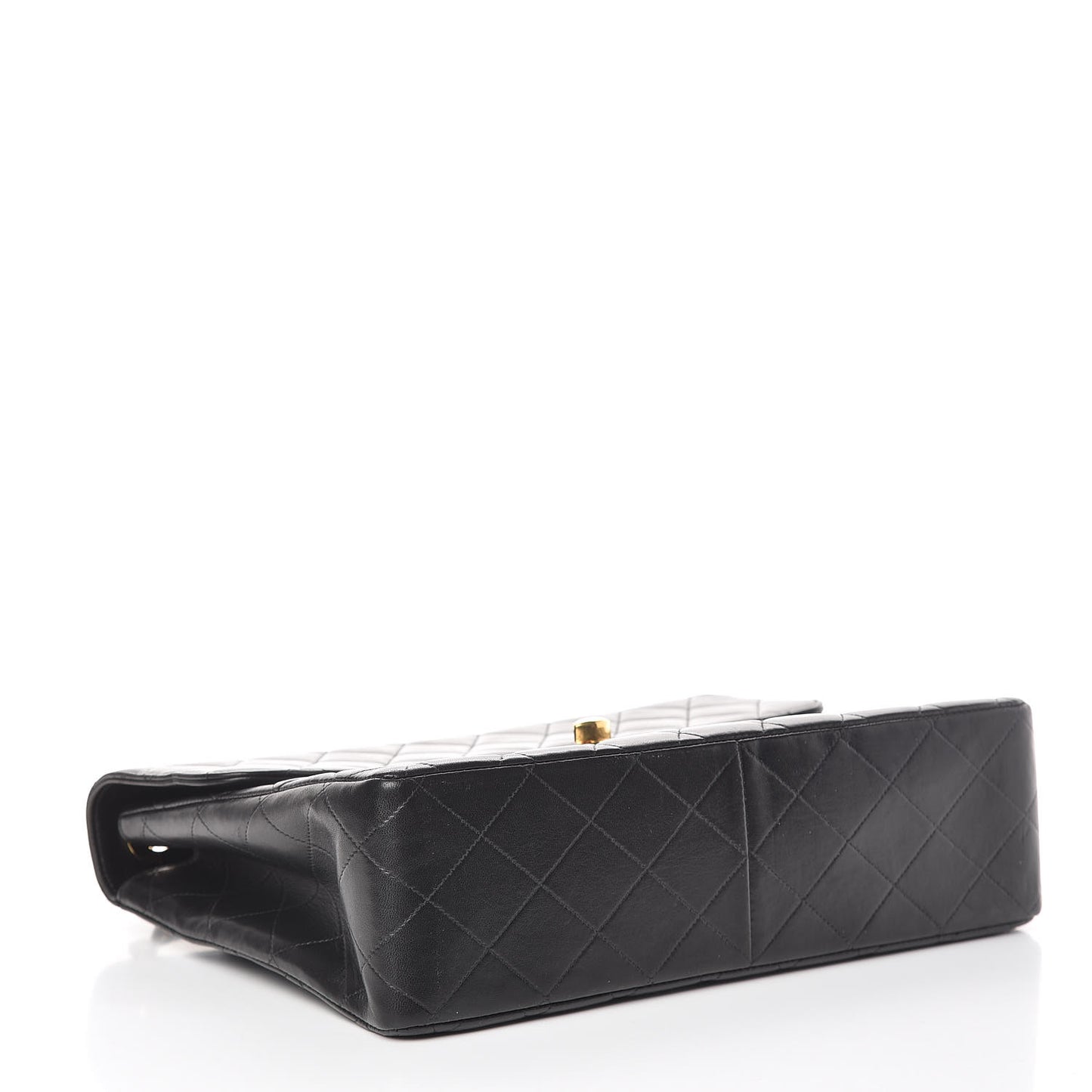 Lambskin Quilted Jumbo Single Flap Black