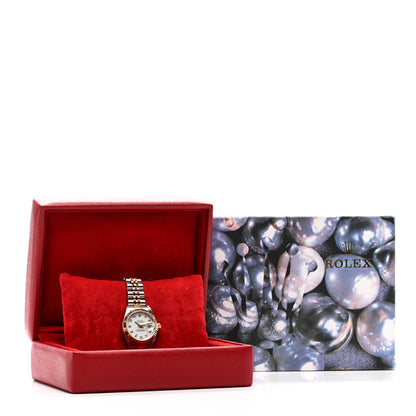 Rolex Stainless Steel 18K Yellow Gold Diamond 26mm Oyster Perpetual Datejust Watch White 79173 5 of 5