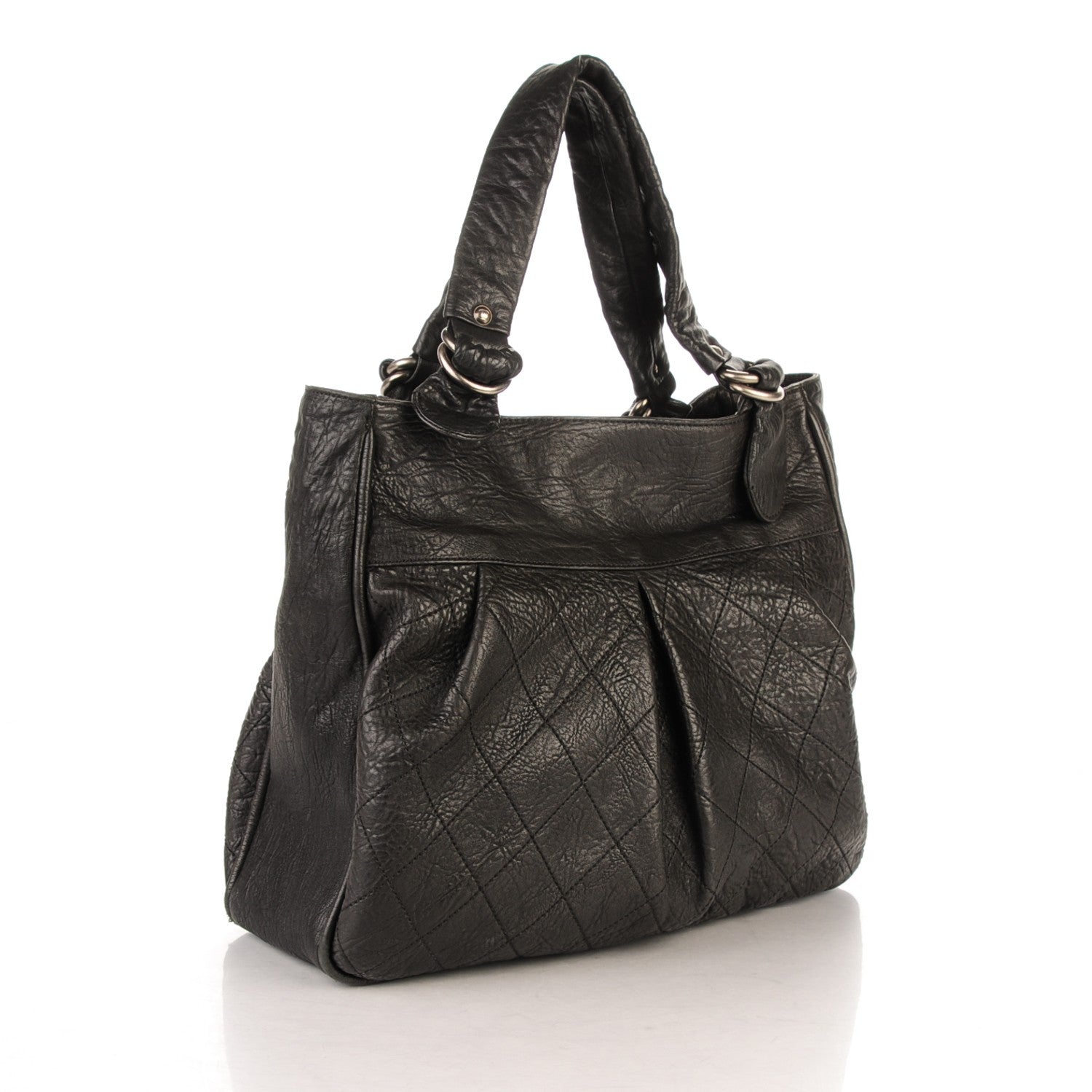 Chanel Distressed Lambskin Le Marais Tote Black 3 of 9