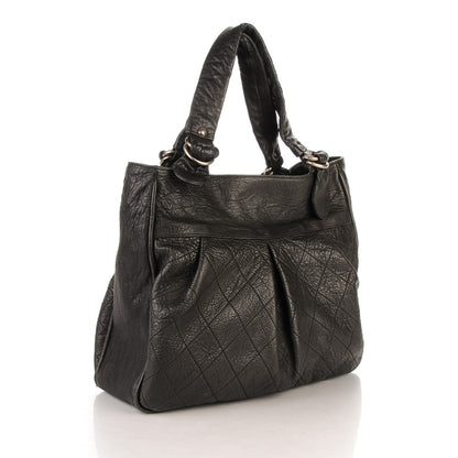 Chanel Distressed Lambskin Le Marais Tote Black 3 of 9