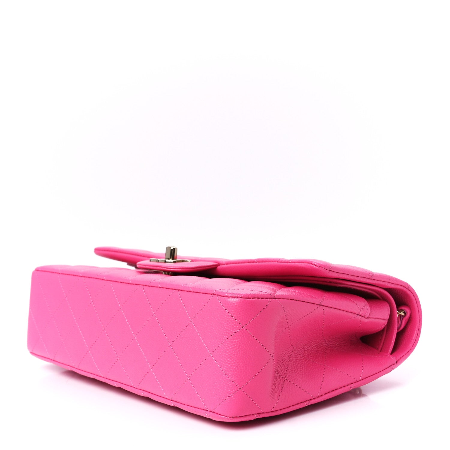 Chanel Caviar Quilted Medium Double Flap Pink 10 of 12
