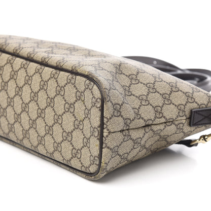 Gucci GG Supreme Monogram Medium Zippered Tote Dark Brown 8 of 27