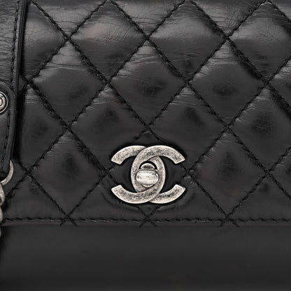 Chanel Aged Calfskin Quilted Double Sided Flap Black 9 of 11