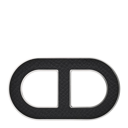 Hermes Palladium Epsom Chain D'Ancre Brooch Black 1 of 5
