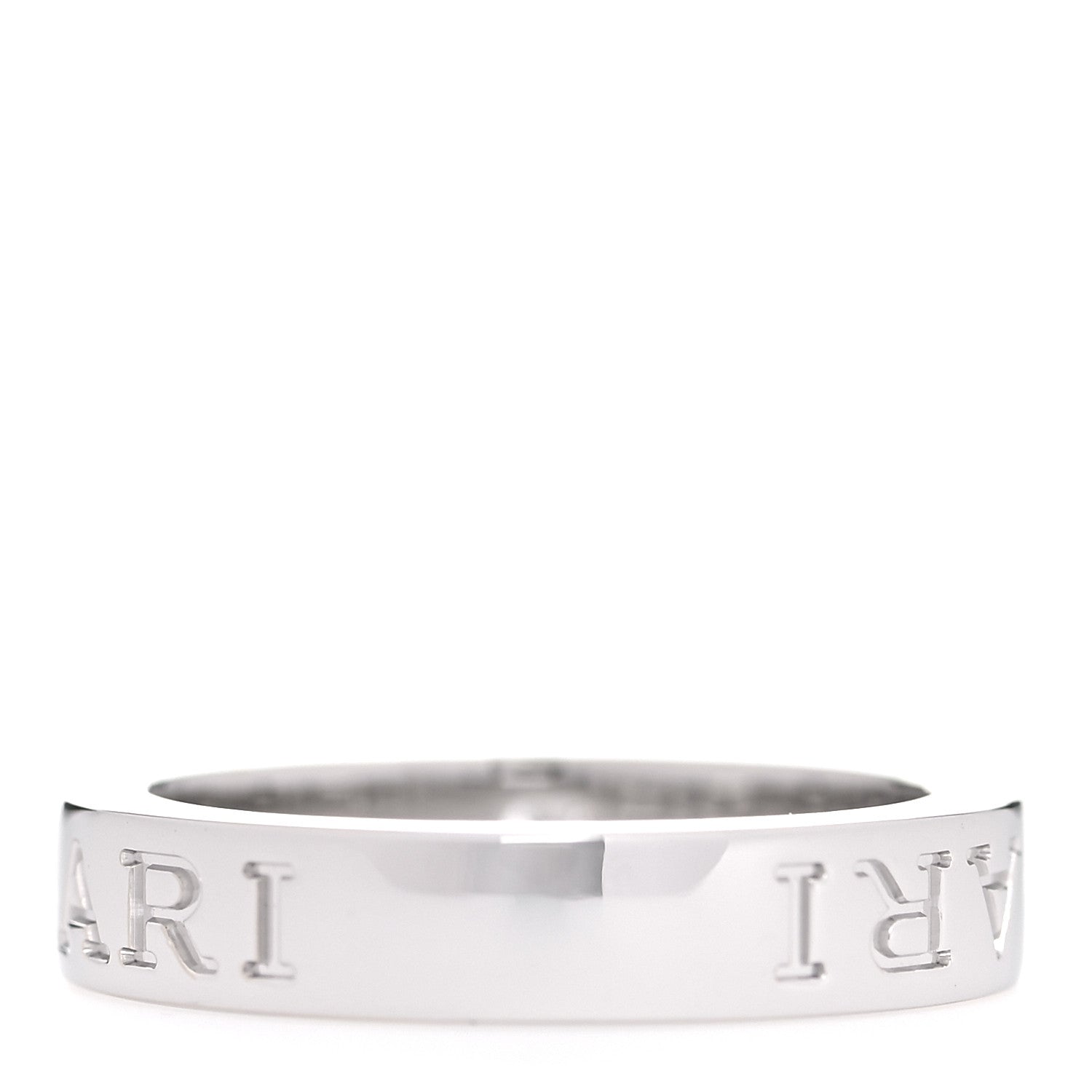 Bulgari 18K White Gold Diamond B.Zero1 Essential Band Ring 50 5.25 3 of 5