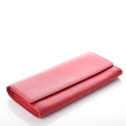 Celine Smooth Calfskin Large Flap Wallet Red 4 of 7