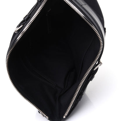 Saint Laurent Canvas Calfskin Belted Flat Messenger Bag Black 4 of 4