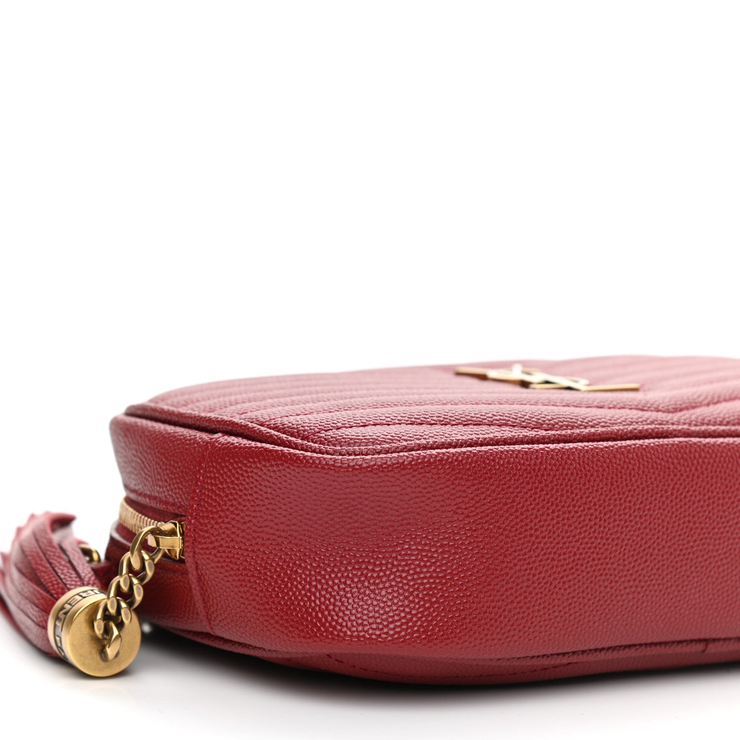 Saint Laurent Grain De Poudre Matelasse Monogram Mini Lou Camera Bag Opyum Red 5 of 10