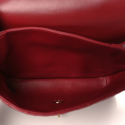Chanel Lambskin Quilted Wood Coco Handle Flap Red 5 of 9